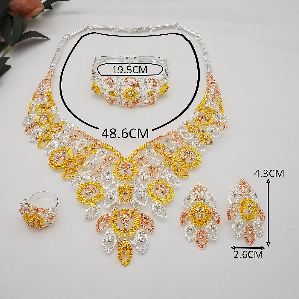 New Nigerian Wedding African Costume Jewelry Set