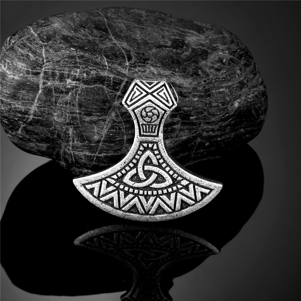 Men Thor's Axe Pendant Vikings Vegvisir Rune Amulet