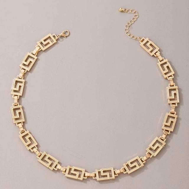 American popular retro hollow out short choker necklace