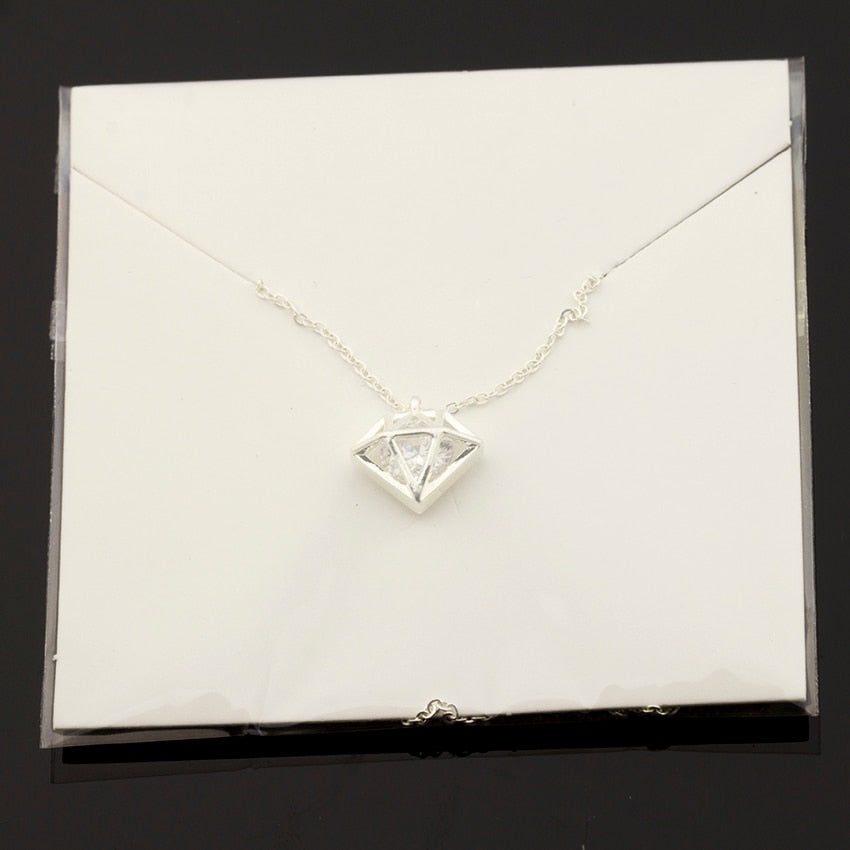 Rose Gold  CZ Love Long Bar Choker Necklace