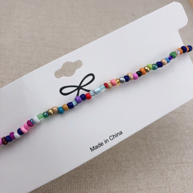 Simple Seed Beads Strand Necklace