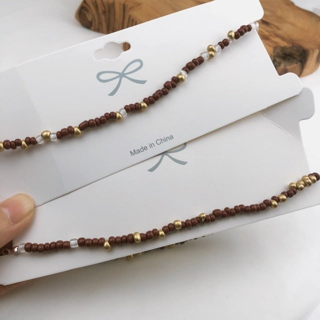 Simple Seed Beads Strand Necklace