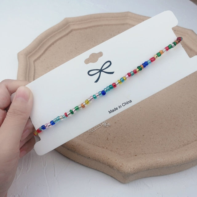 Simple Seed Beads Strand Necklace