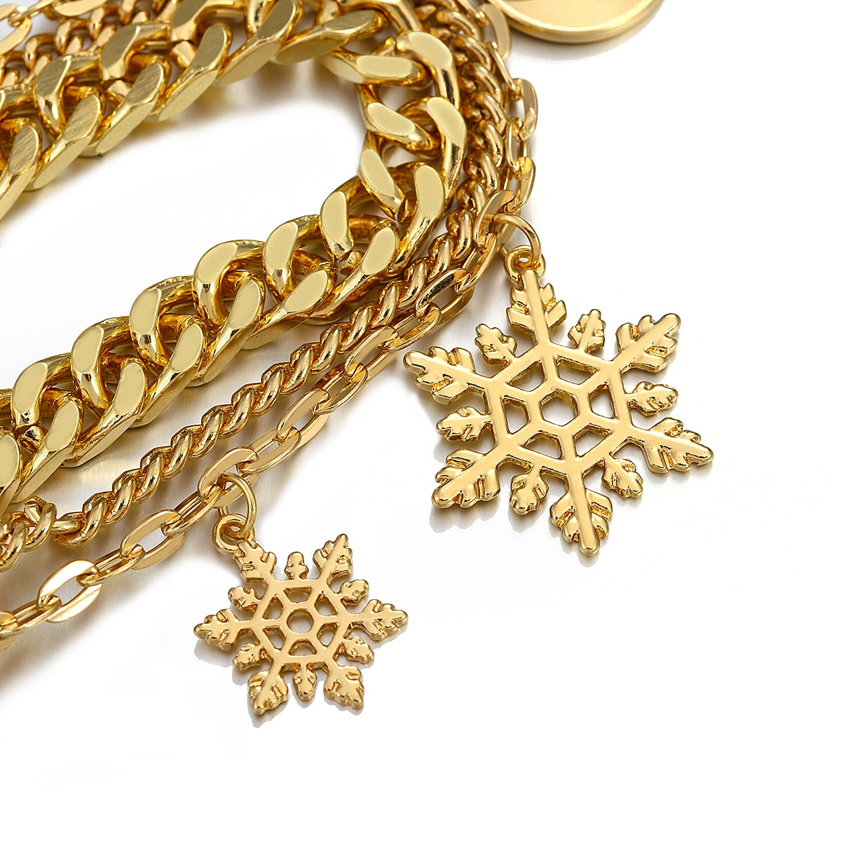 Personality Snowflake Elk Multilayer Charms Bracelets For Women