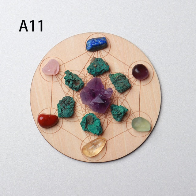 7pcs/set Natural Crystal Mixed  seven Chakra  Stone