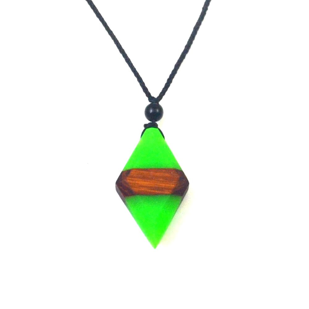 luminous necklace pendant at night