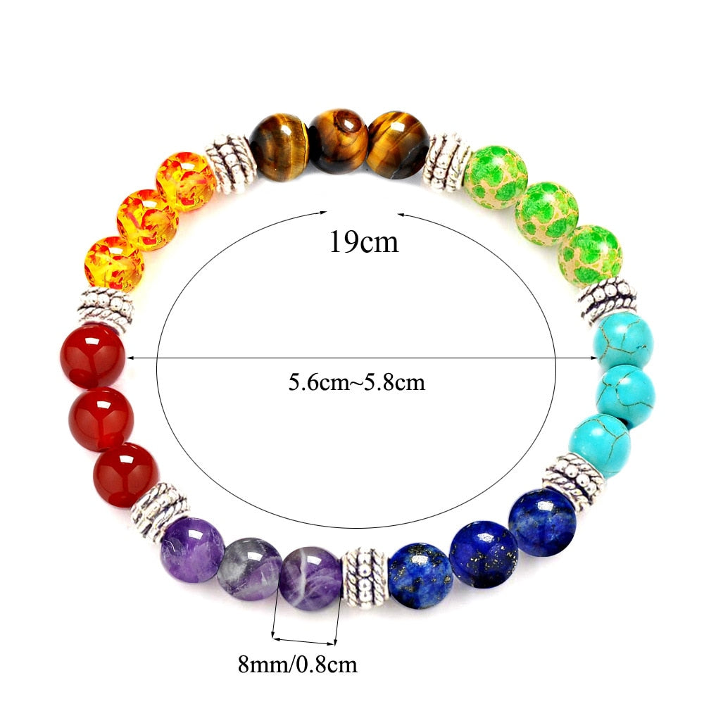 Purple Crystal Tiger Eyes Stone Beads Bracelet