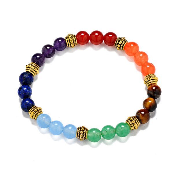Purple Crystal Tiger Eyes Stone Beads Bracelet