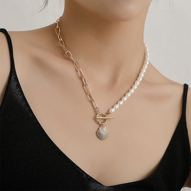 Irregular Pearl Choker Necklaces for Women