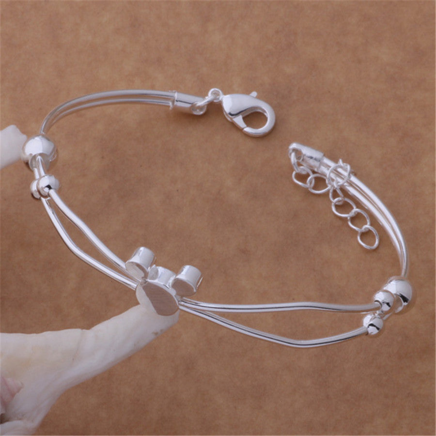 gorgeous silver color Mickey bangle bracelets for women