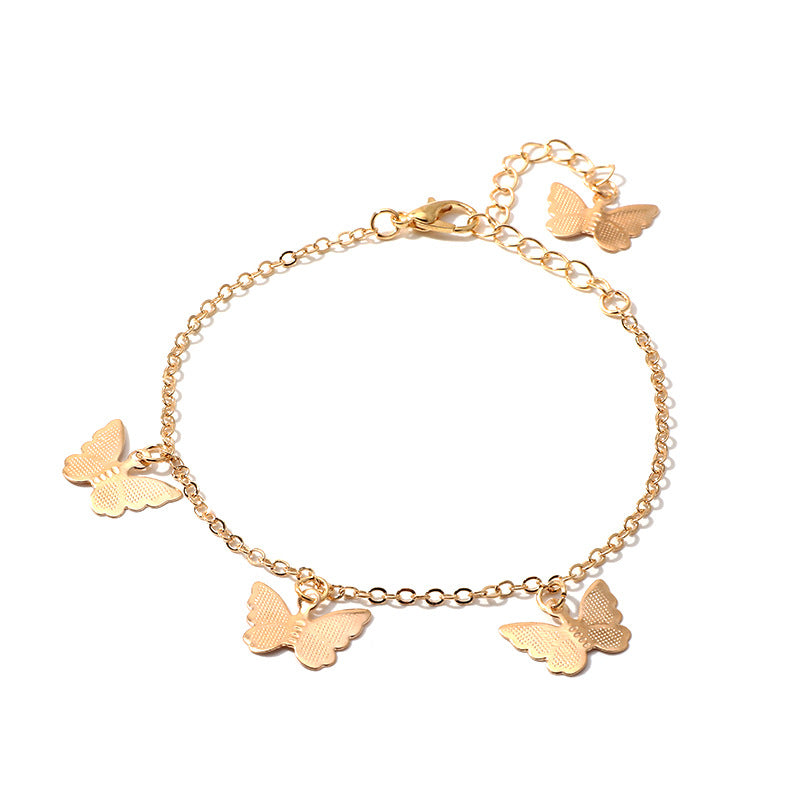 Bracelet Simple Girls Sweet Butterfly Pendant Charm Bracelets