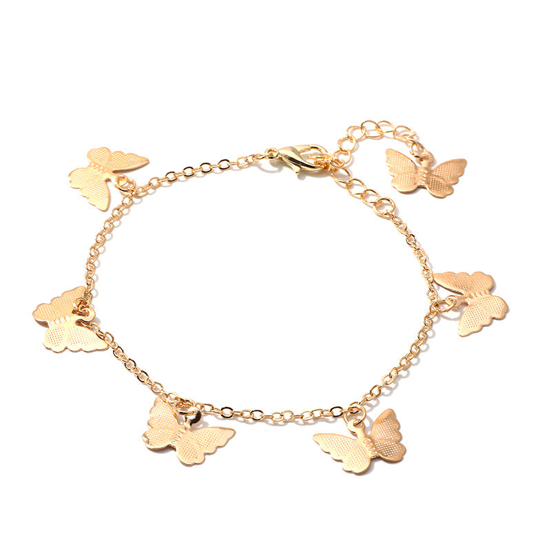 Bracelet Simple Girls Sweet Butterfly Pendant Charm Bracelets