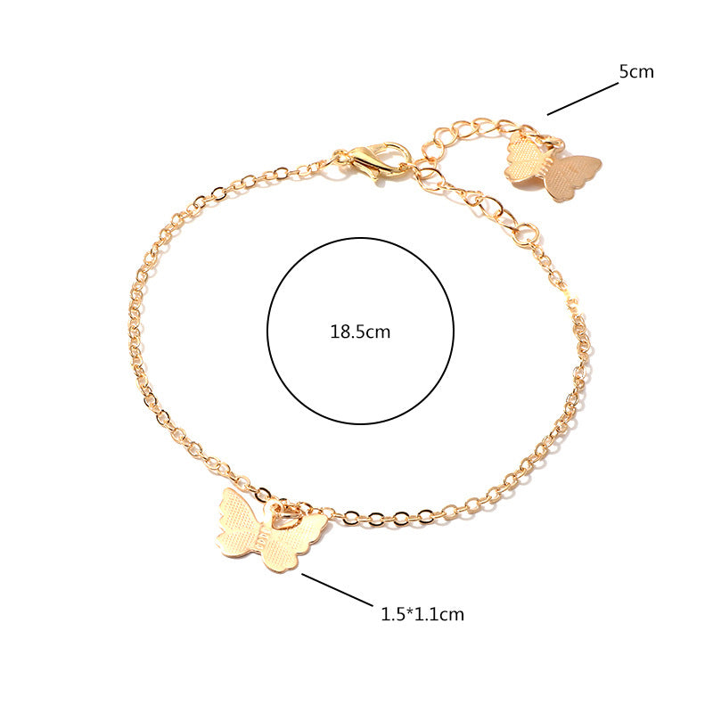 Bracelet Simple Girls Sweet Butterfly Pendant Charm Bracelets