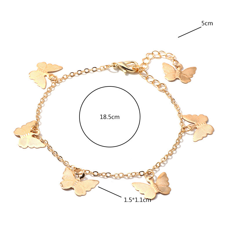 Bracelet Simple Girls Sweet Butterfly Pendant Charm Bracelets