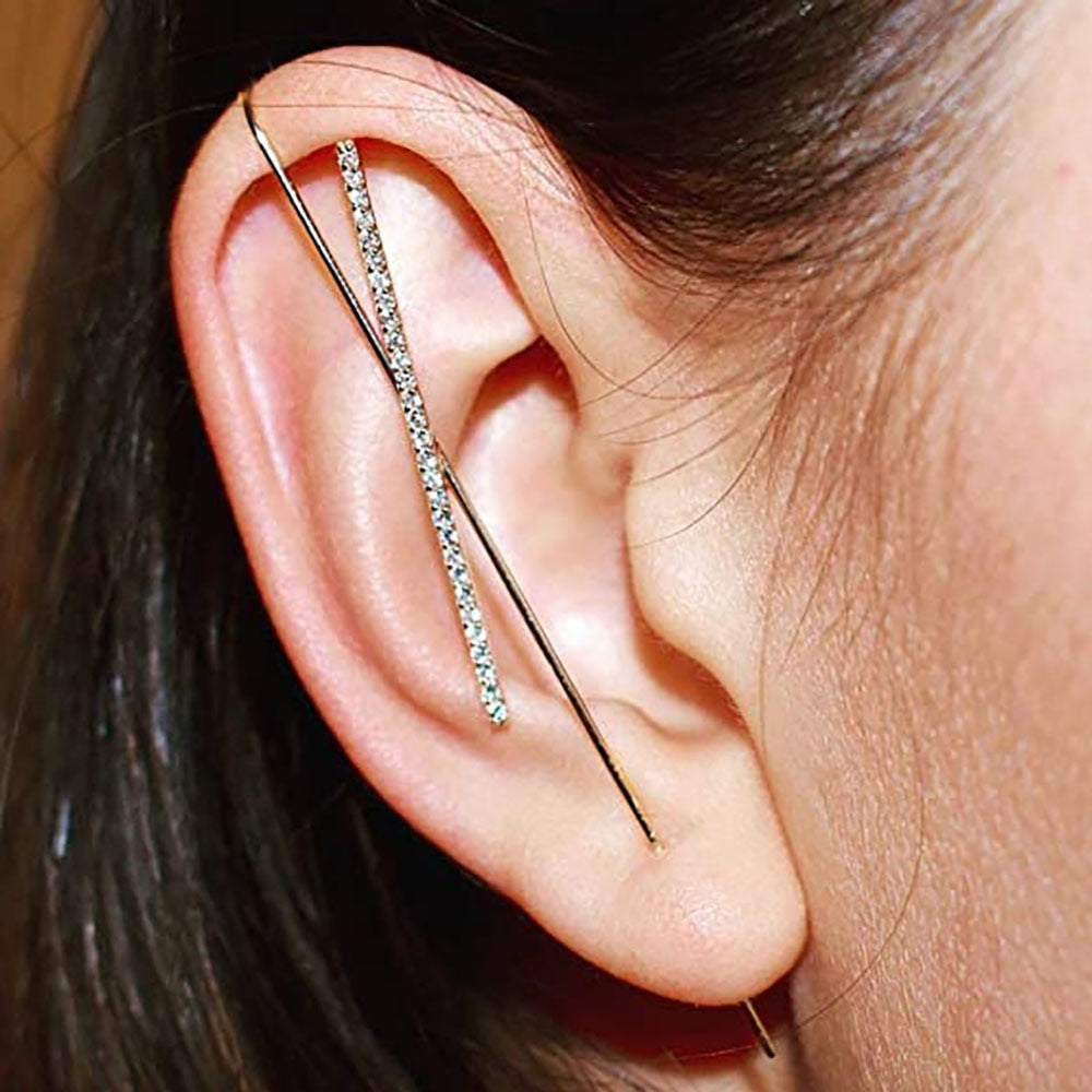 Trendy Geometric Ear Wrap Crawler Hook Earring For Woman
