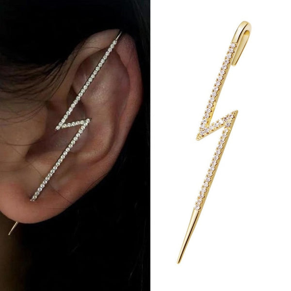 Pendientes geométricos de gancho con diseño de orejeras para mujer