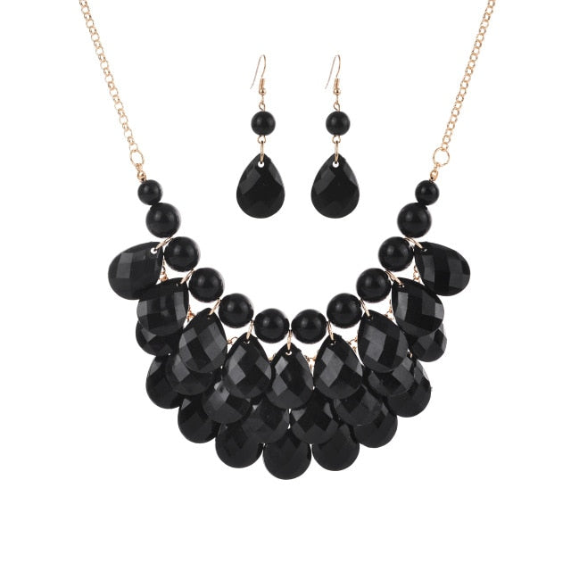 Luxurious Accessories Temperament Alloy Crystal Peacock Tail Jewelry Set