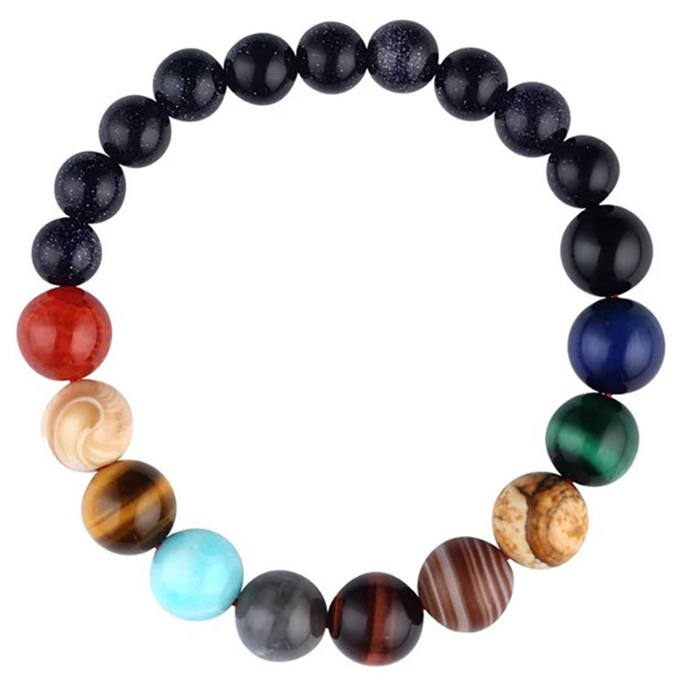 Lovers Eight Planets Natural Stone Bracelet
