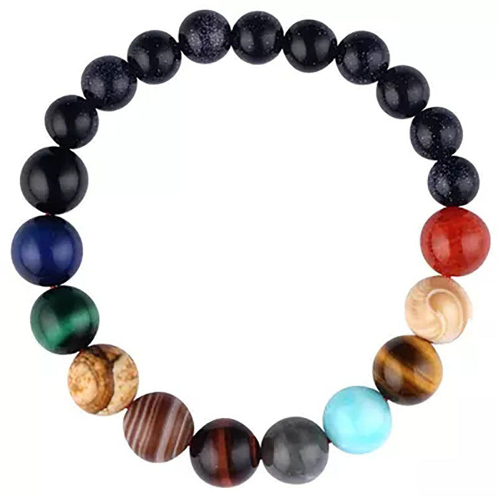 Lovers Eight Planets Natural Stone Bracelet
