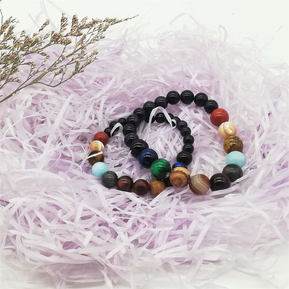 Lovers Eight Planets Natural Stone Bracelet