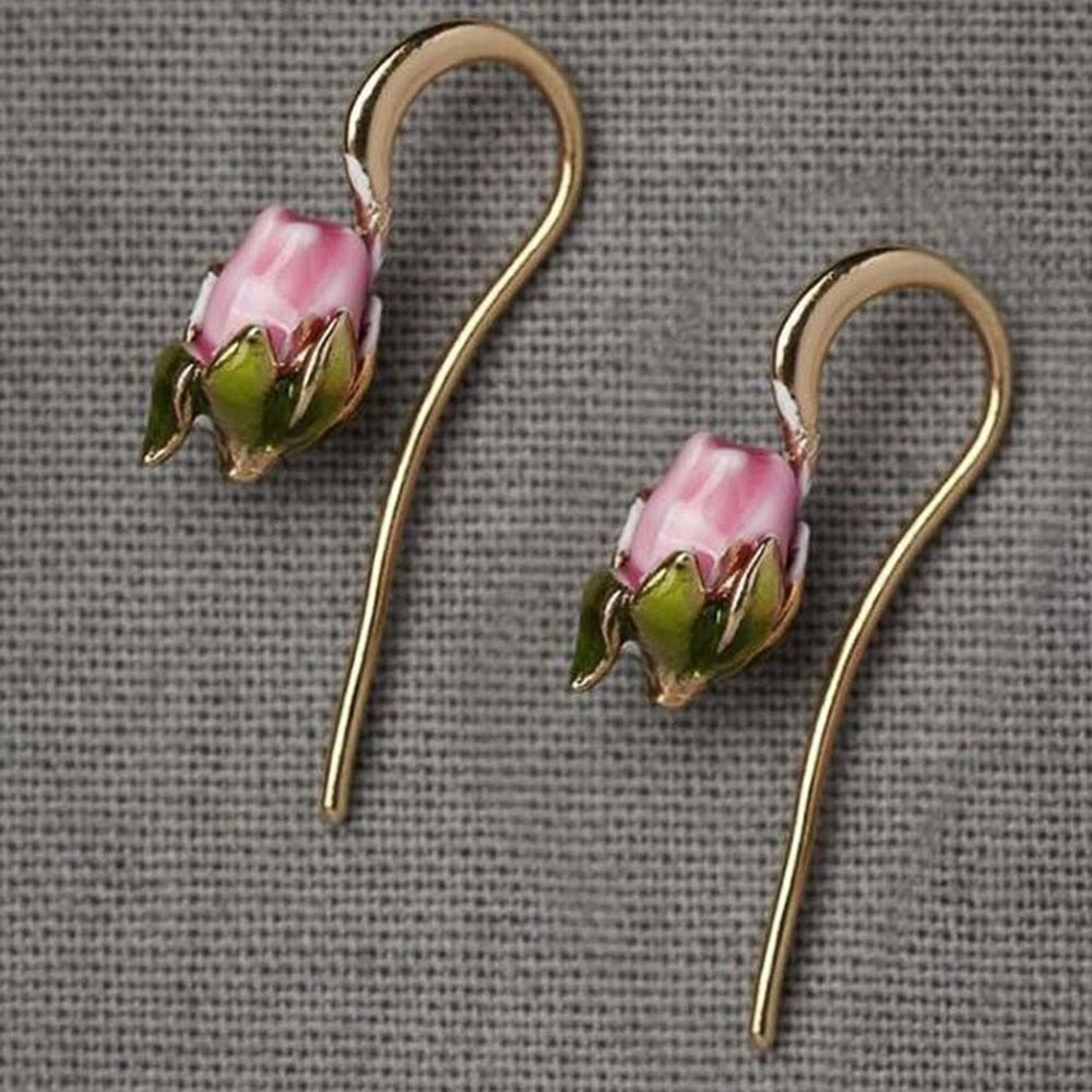 Fashion Flower Women Drop Earrings