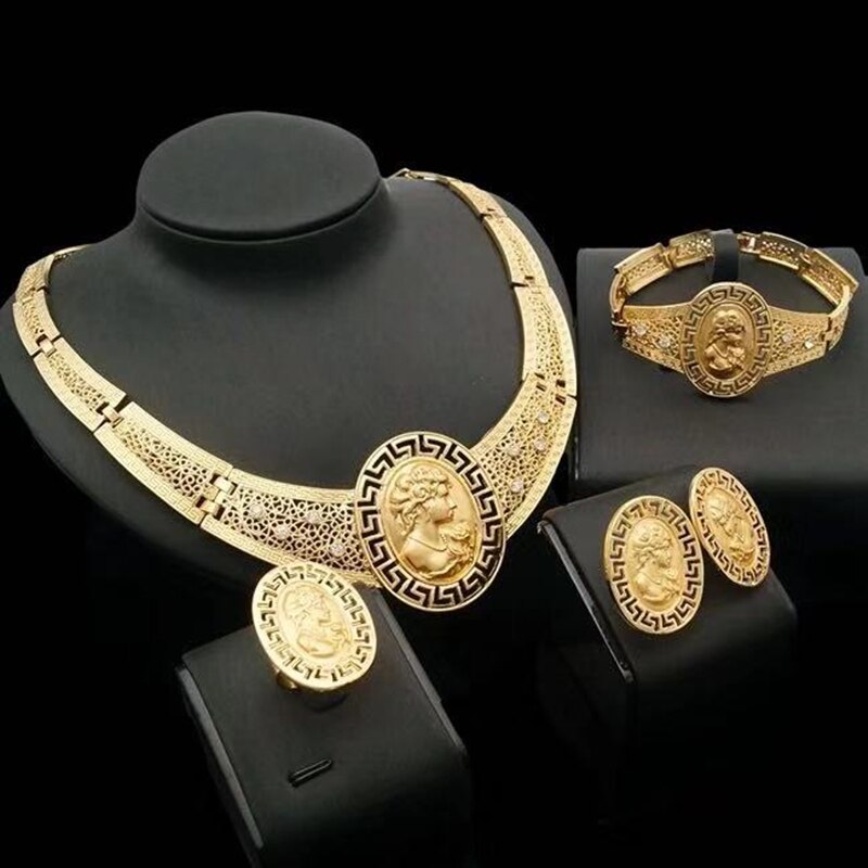Africa Party Necklace ring earrings bracelet set