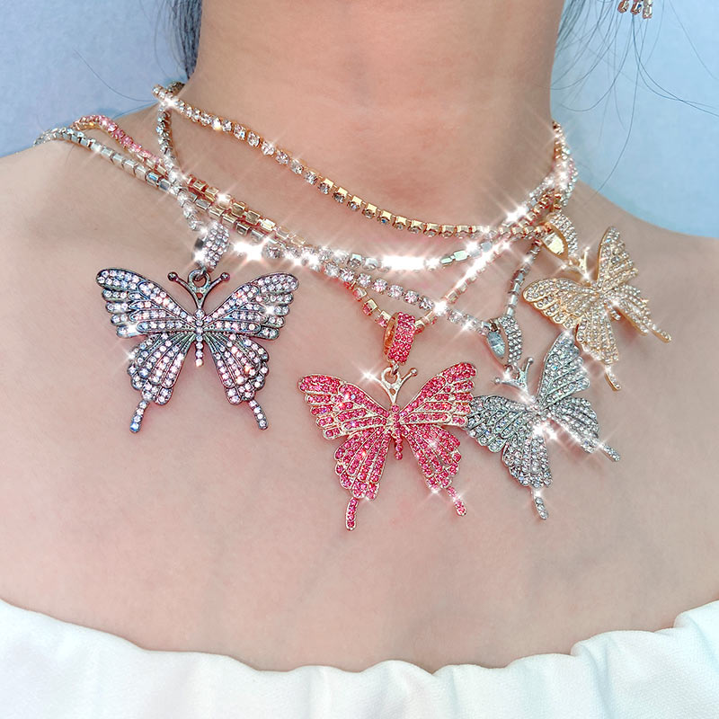 Big Butterfly Pendant Necklace