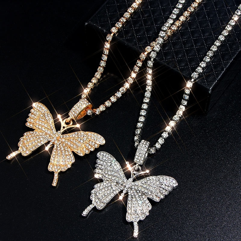 Big Butterfly Pendant Necklace