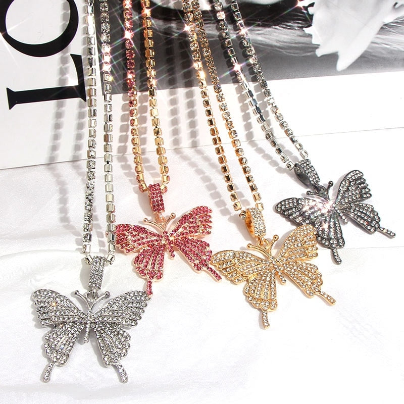 Big Butterfly Pendant Necklace