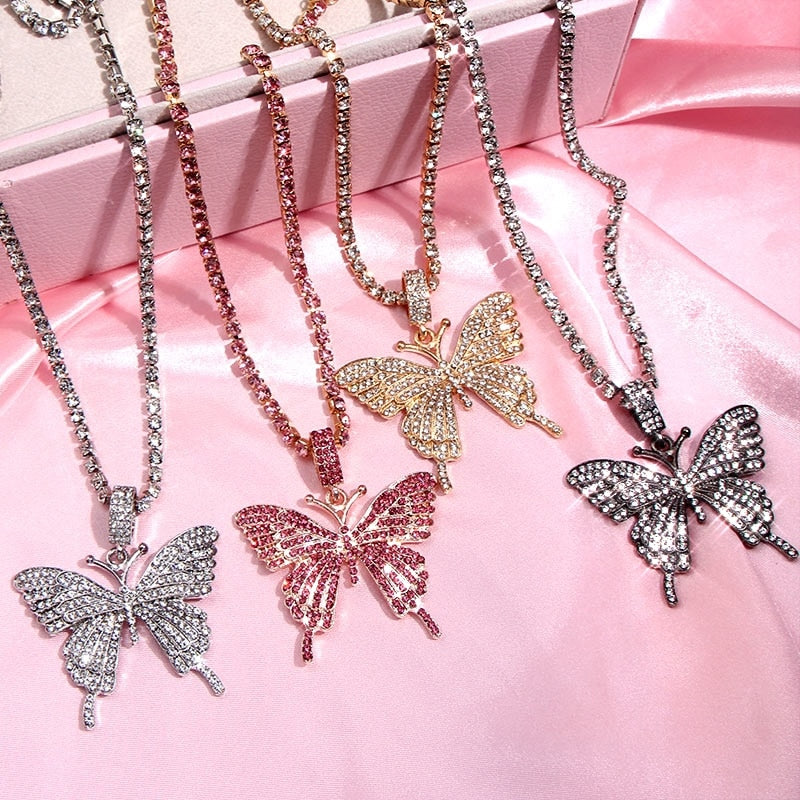Big Butterfly Pendant Necklace