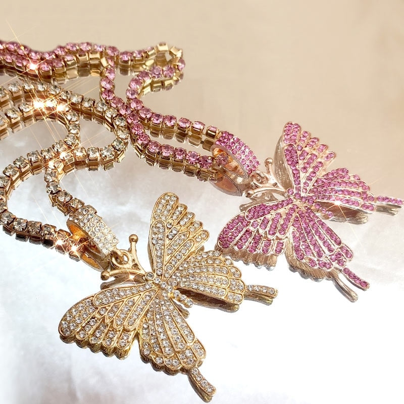 Big Butterfly Pendant Necklace
