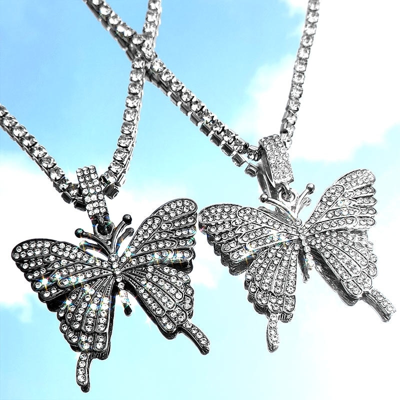 Big Butterfly Pendant Necklace