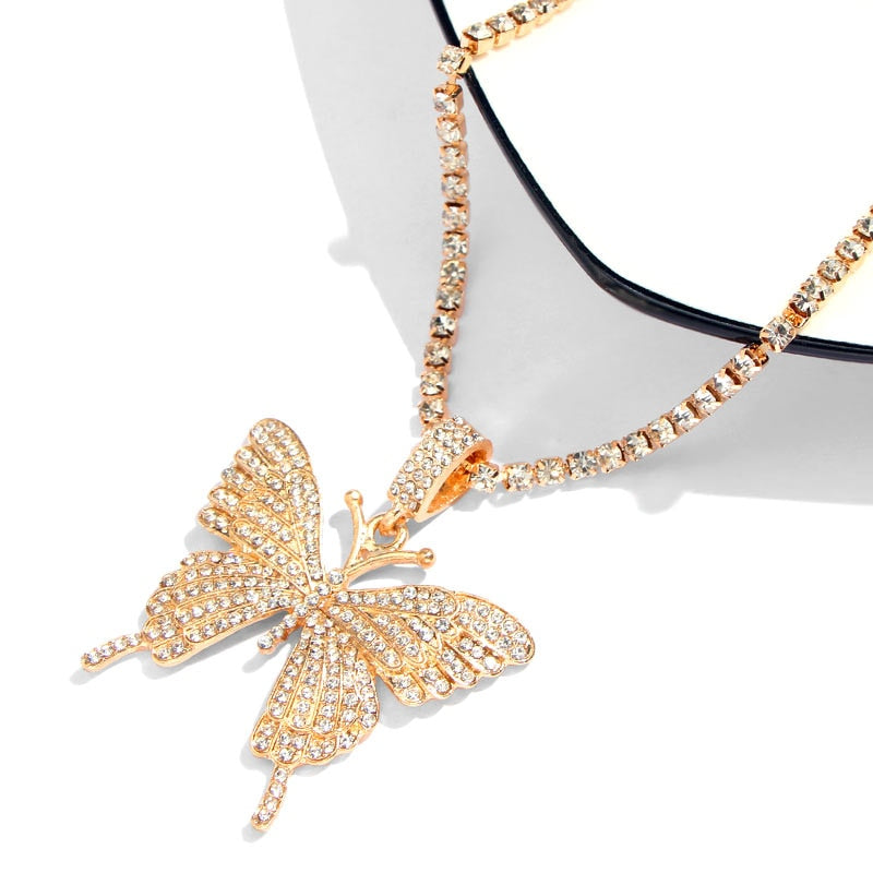 Big Butterfly Pendant Necklace