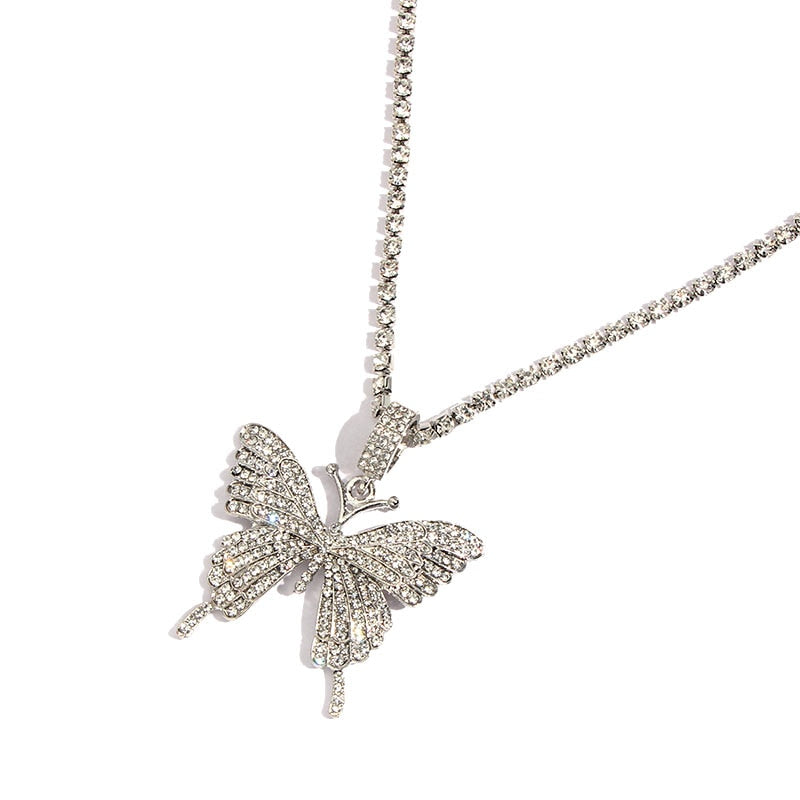 Big Butterfly Pendant Necklace