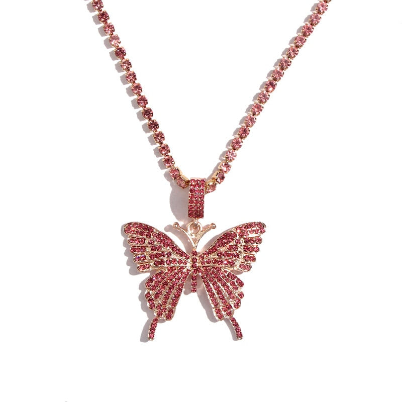 Big Butterfly Pendant Necklace