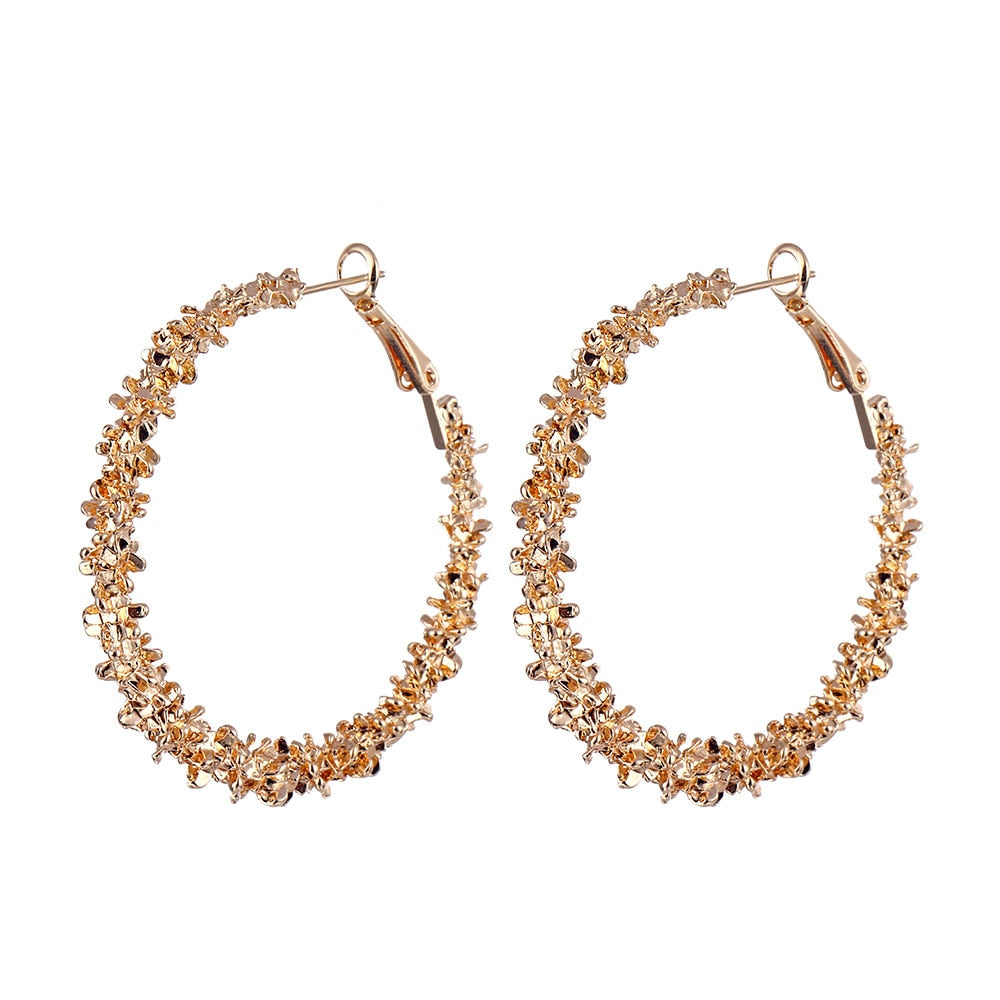 Women's Fashion Statement Golden Punk Charm Earrings
