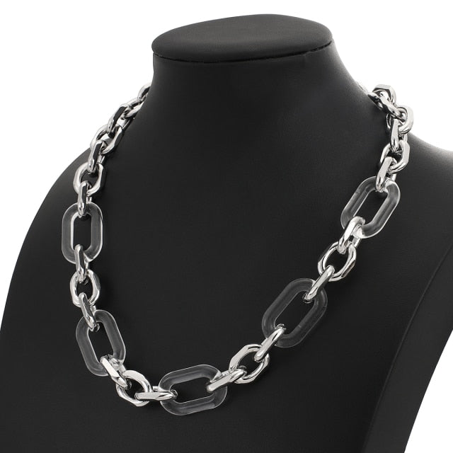 New Design Twist  Punk Chunky Cuban Thick Chain Necklace