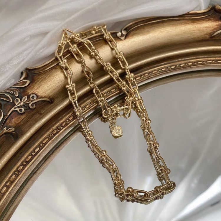 New Vintage Irregular Pearl  Gold Plated  Necklaces