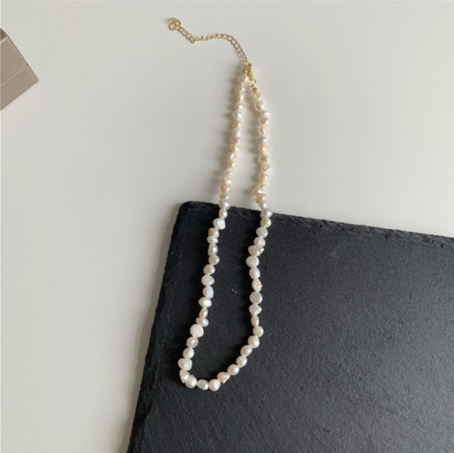 New Vintage Irregular Pearl  Gold Plated  Necklaces
