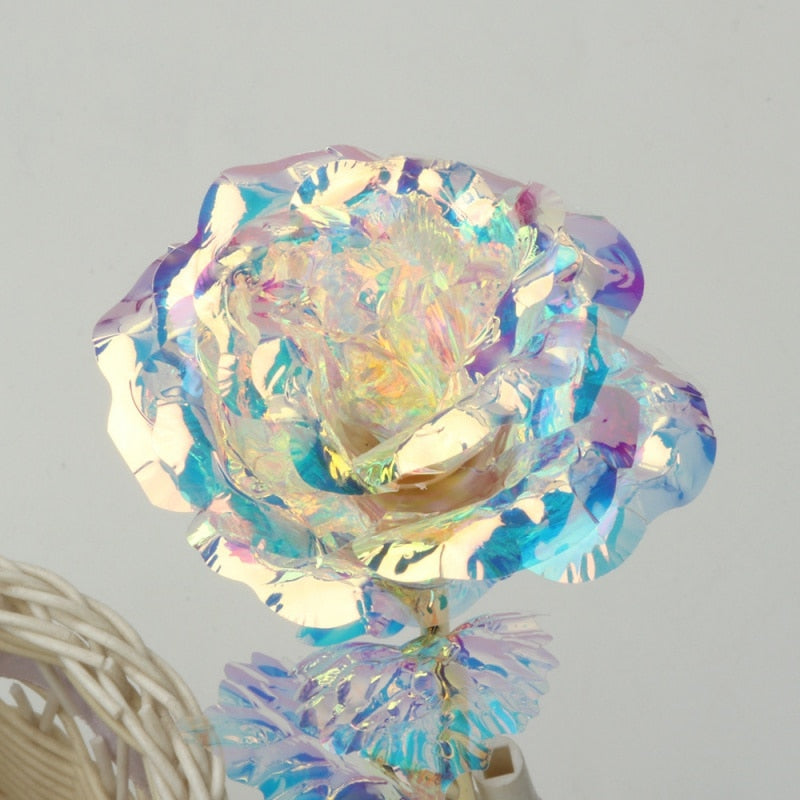 LED Galaxy Rose Eternal 24K Gold Foil Rose Flower Valentine's Day Gift