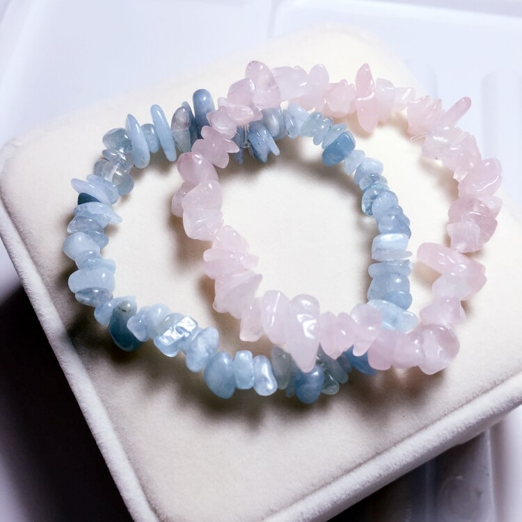 Fashion Natural Crushed Stone Couple Bracelet