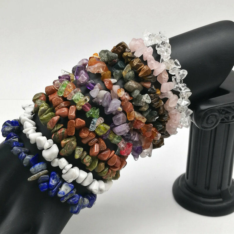 Fashion Natural Crushed Stone Couple Bracelet