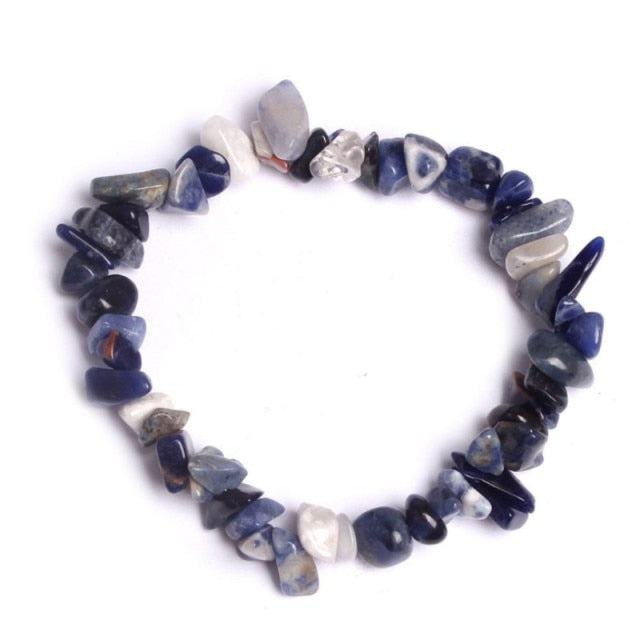 Fashion Natural Crushed Stone Couple Bracelet