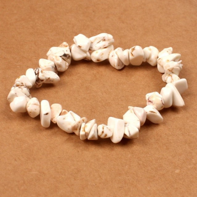 Fashion Natural Crushed Stone Couple Bracelet