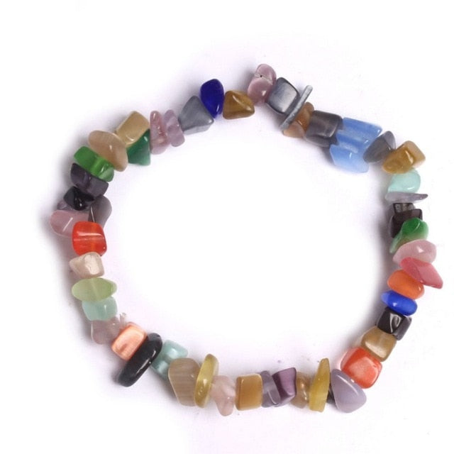 Fashion Natural Crushed Stone Couple Bracelet
