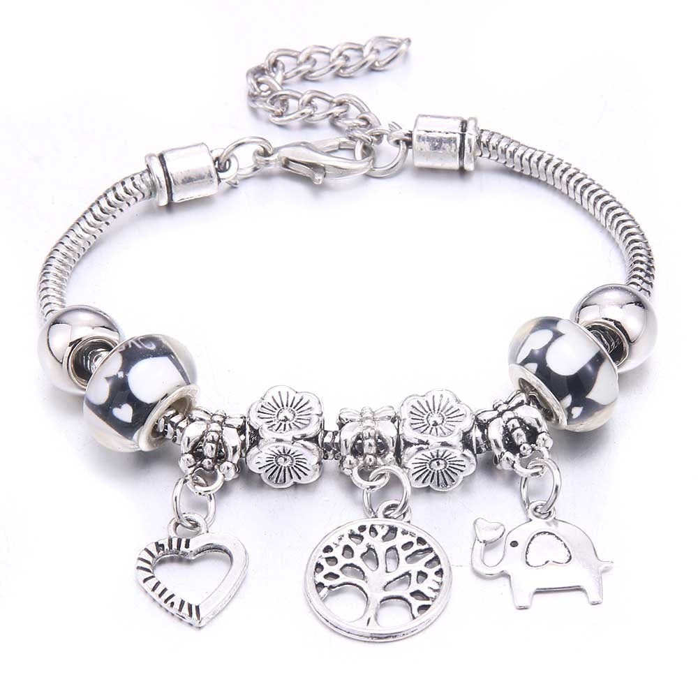 dragonfly owl Shape Crystal Charm Bracelets