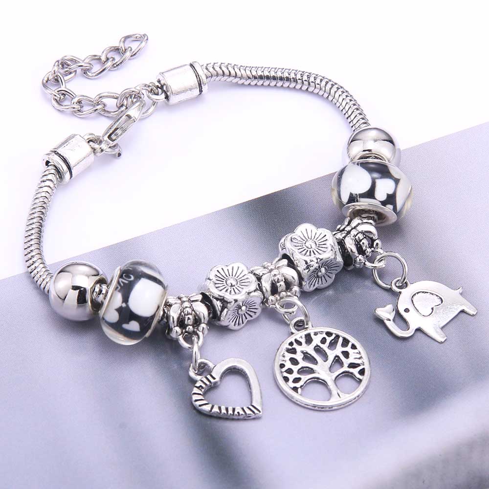 dragonfly owl Shape Crystal Charm Bracelets