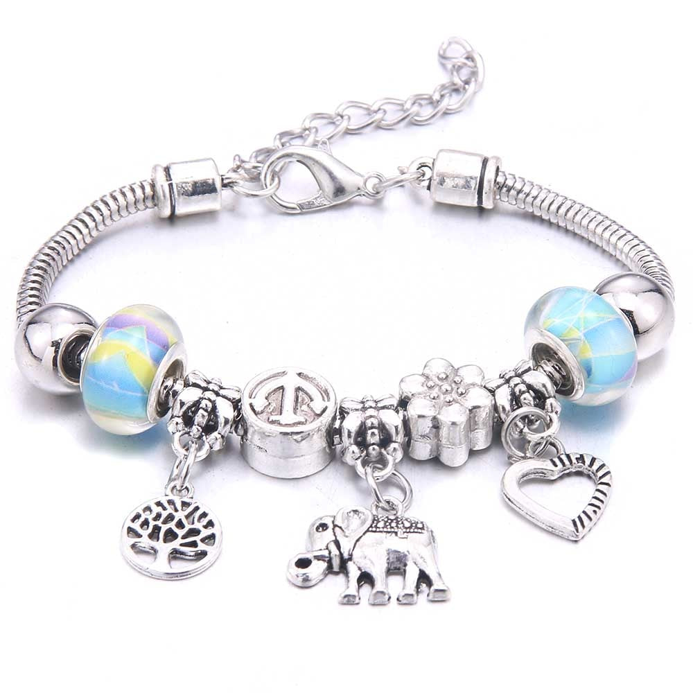 dragonfly owl Shape Crystal Charm Bracelets