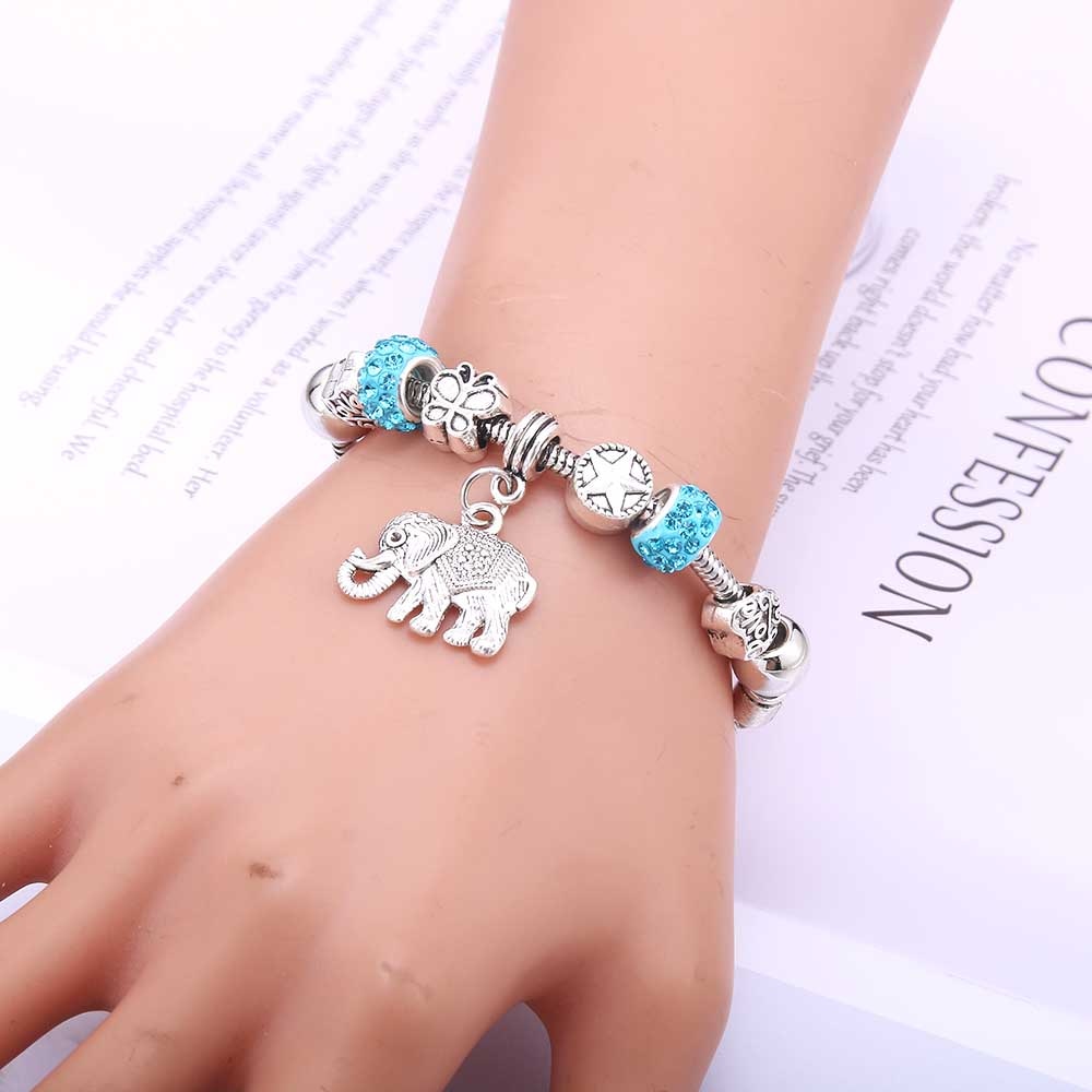 dragonfly owl Shape Crystal Charm Bracelets