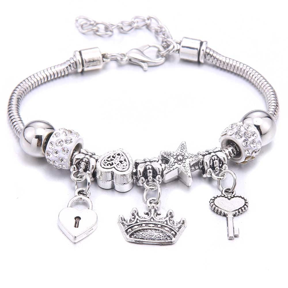 dragonfly owl Shape Crystal Charm Bracelets